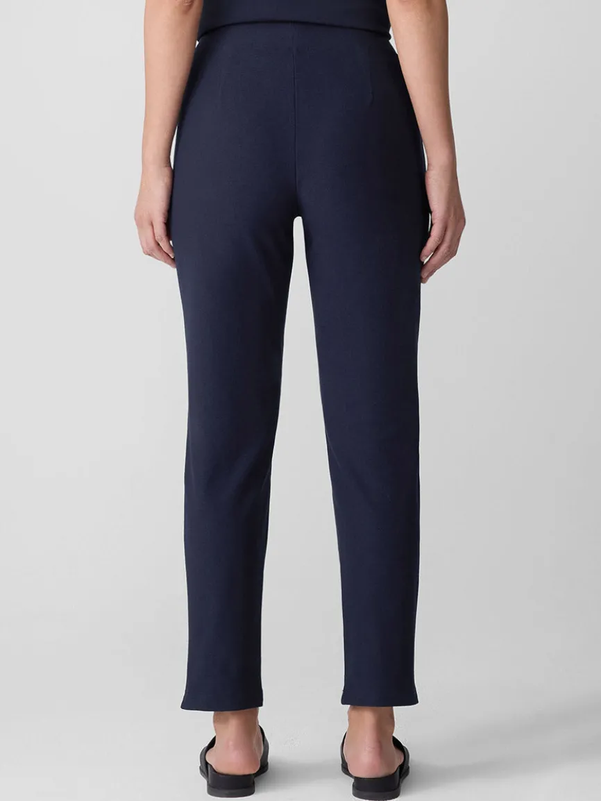 Eileen Fisher Washable Stretch Crepe Pant in Ink