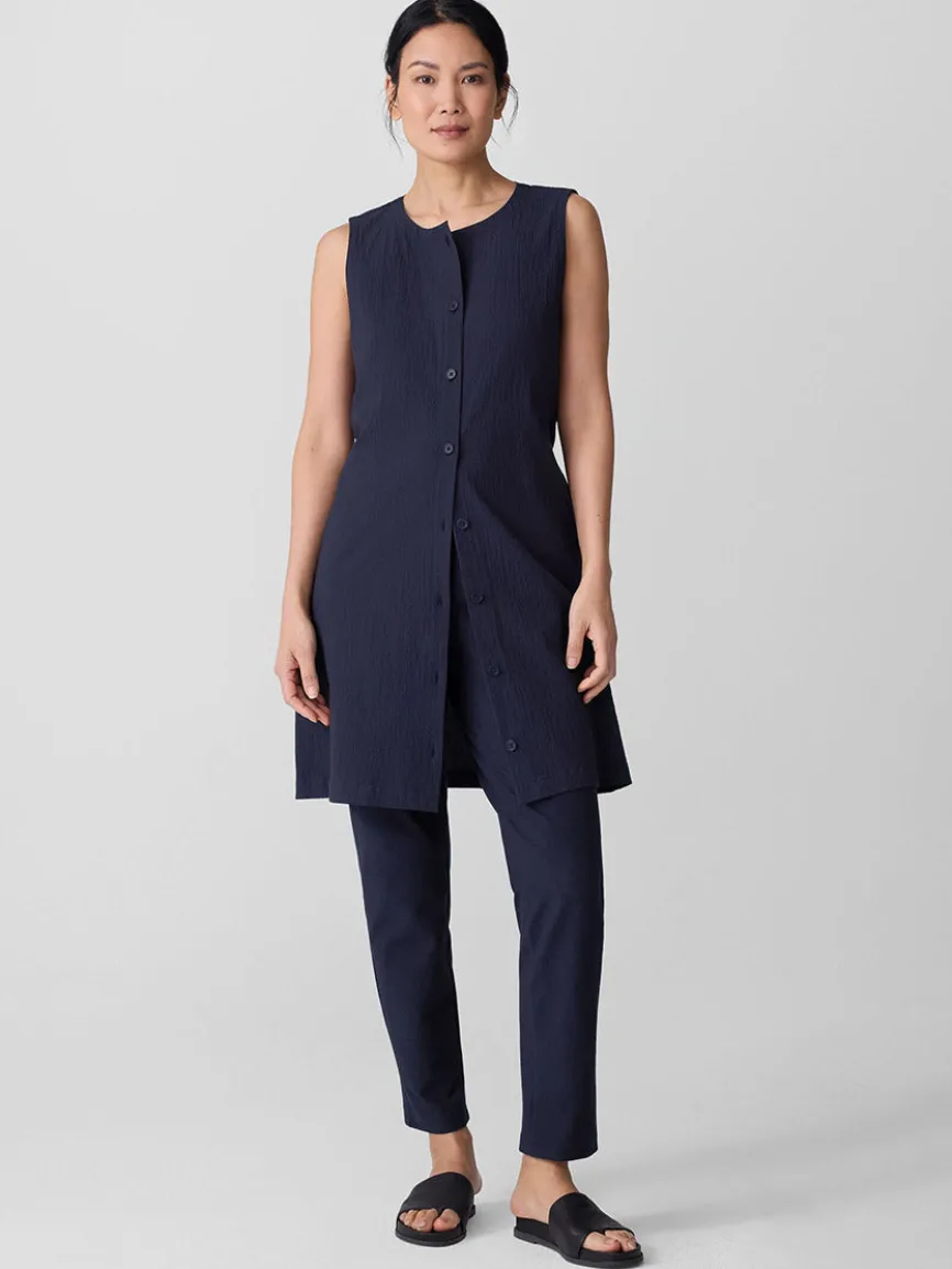 Eileen Fisher Washable Stretch Crepe Pant in Ink