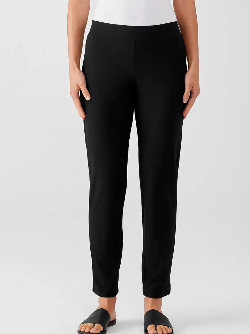 Eileen Fisher Washable Stretch Crepe Pant in Black