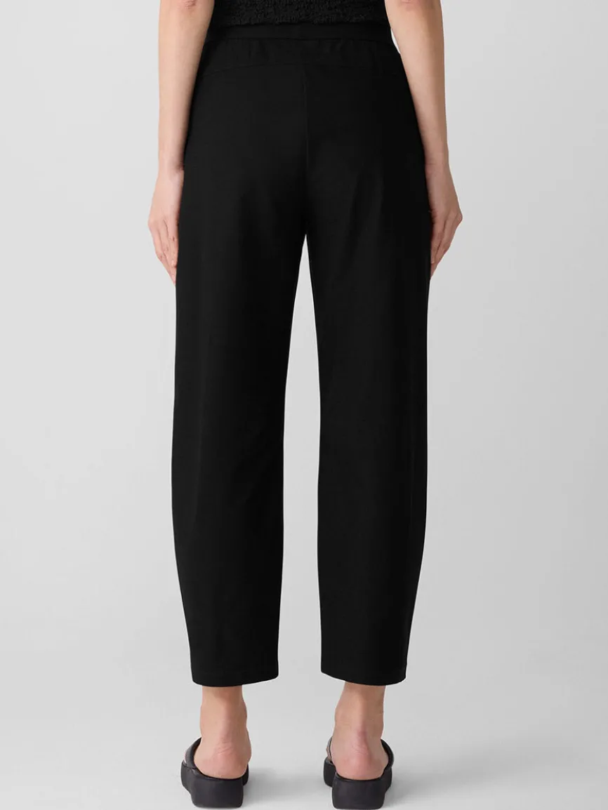 Eileen Fisher Washable Stretch Crepe Arch Pant in Black