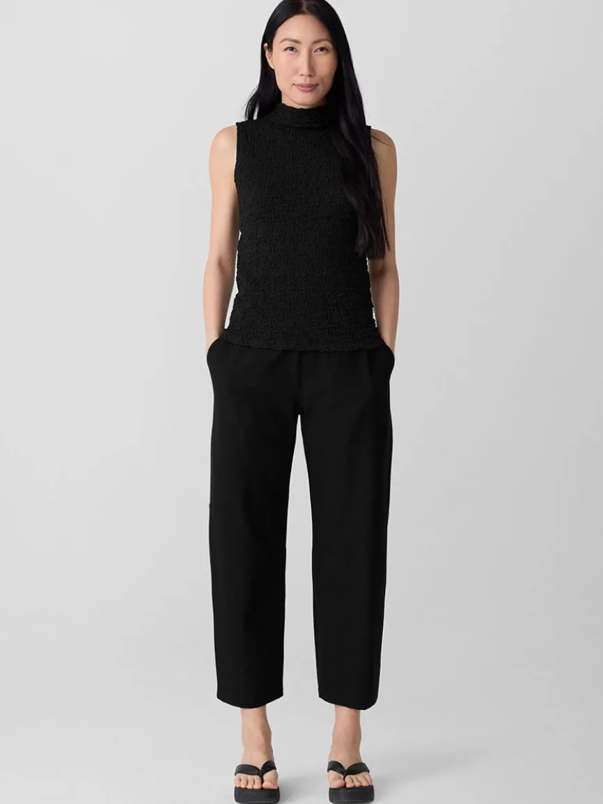 Eileen Fisher Washable Stretch Crepe Arch Pant in Black
