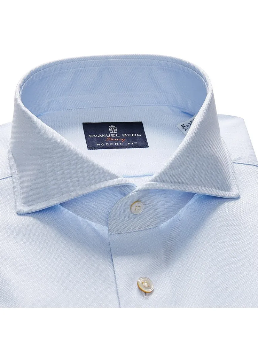 Emanuel Berg Premium Luxury Dress Shirt in Light Blue