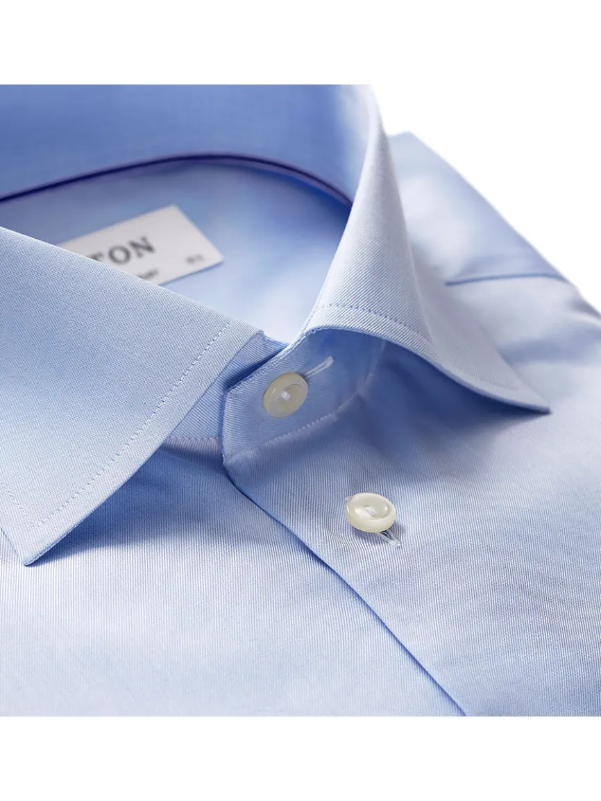 Eton Contemporary Fit Light Blue Signature Twill Dress Shirt