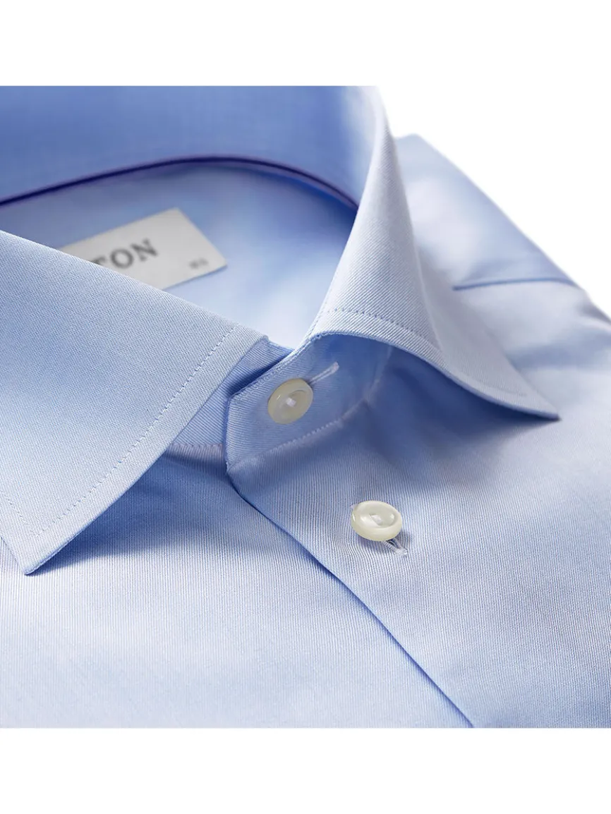 Eton Slim Fit Light Blue Signature Twill Dress Shirt