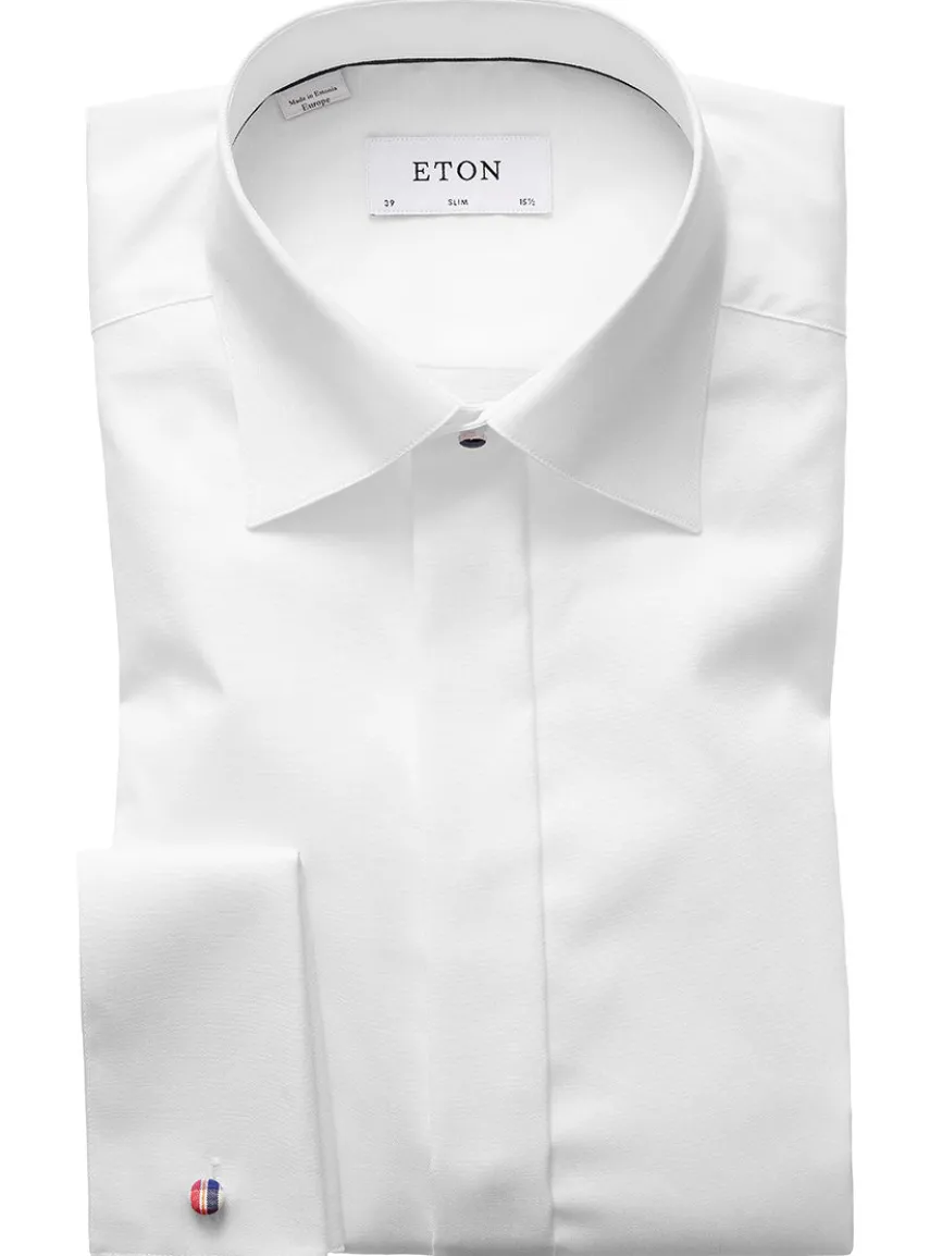 Eton Slim Fit White Twill Evening Shirt