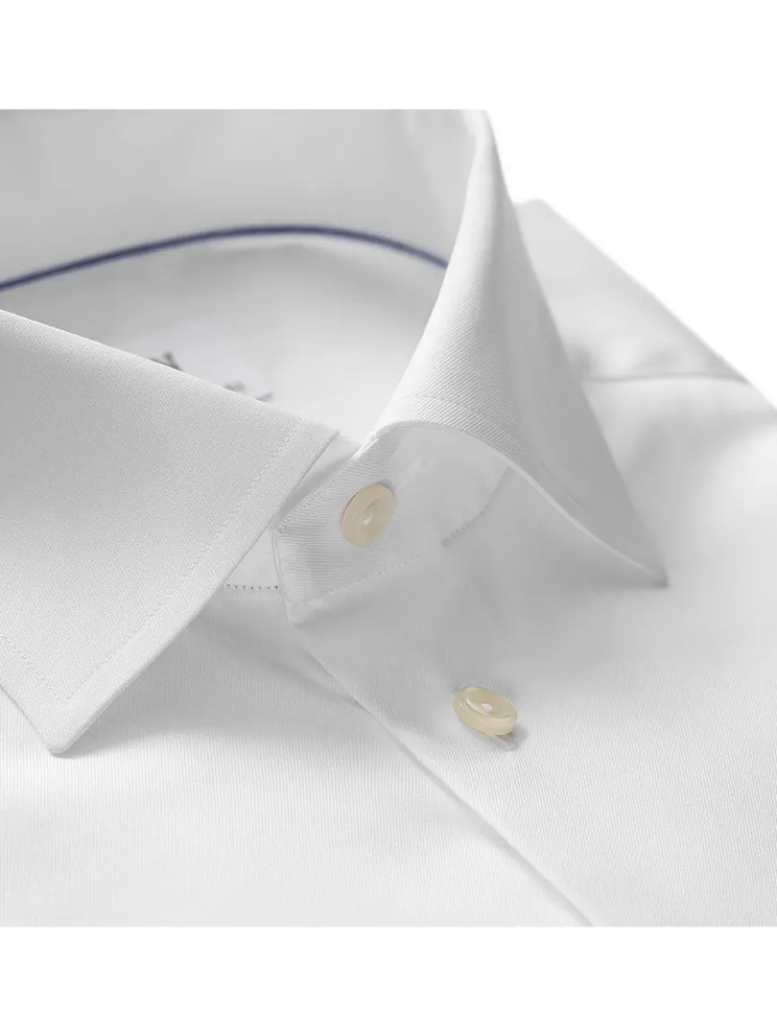 Eton Slim Fit White Signature Twill Dress Shirt
