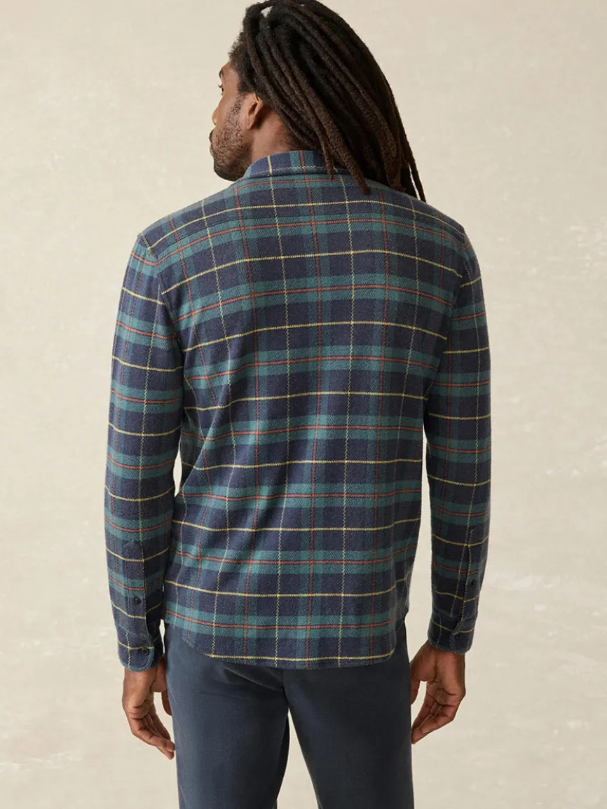 Faherty Brand Legend Sweater Shirt in Mossy Elm Plaid