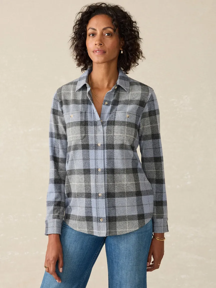 Faherty Brand Legend Sweater Shirt in True North Plaid