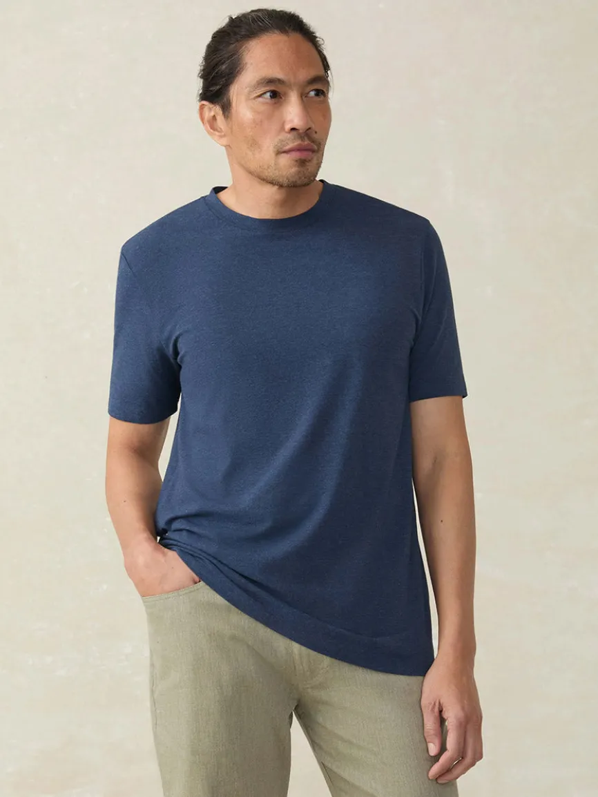Faherty Brand Movement Short-Sleeve T-Shirt in Great Falls Heather