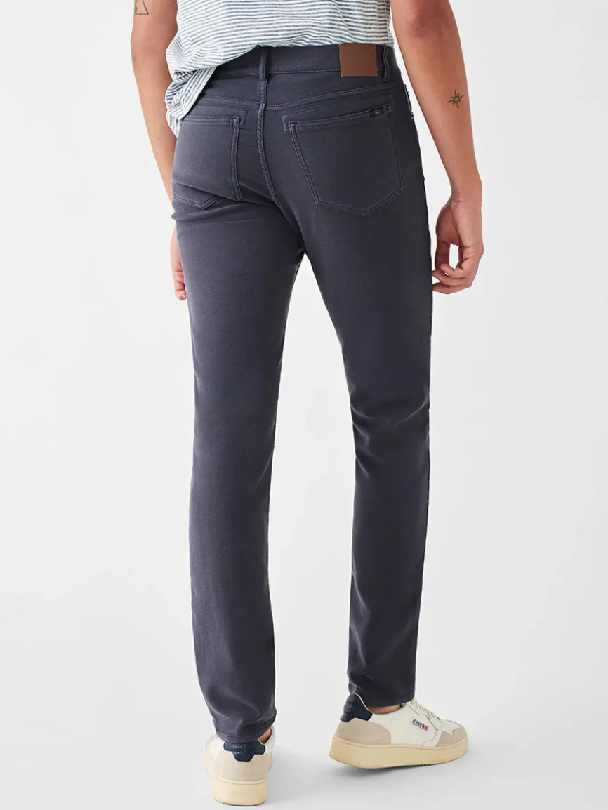 Faherty Brand Stretch Terry 5-Pocket Pant in Navy