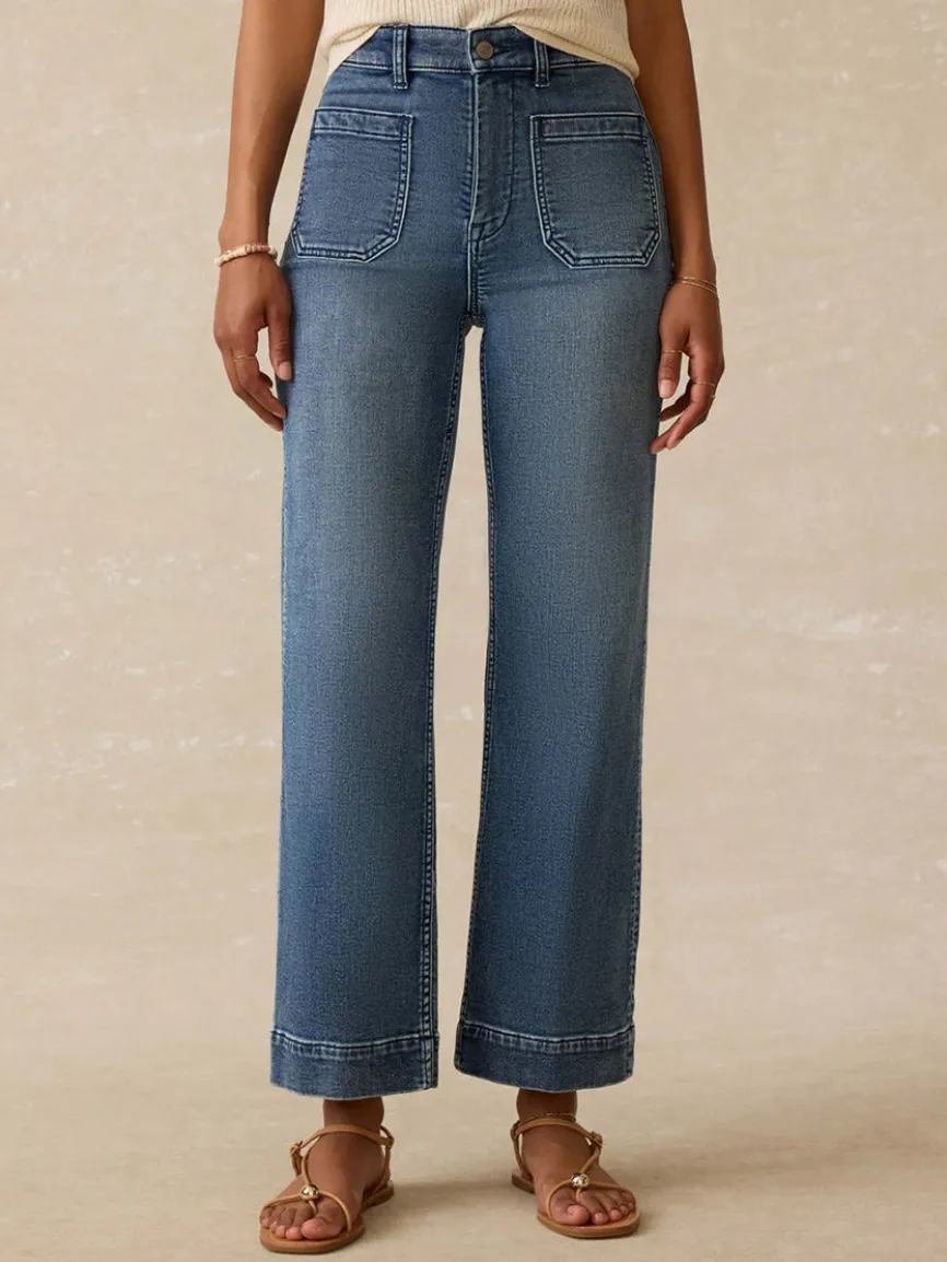 Faherty Brand Stretch Terry 5-Pocket Ankle Pant in Riverton