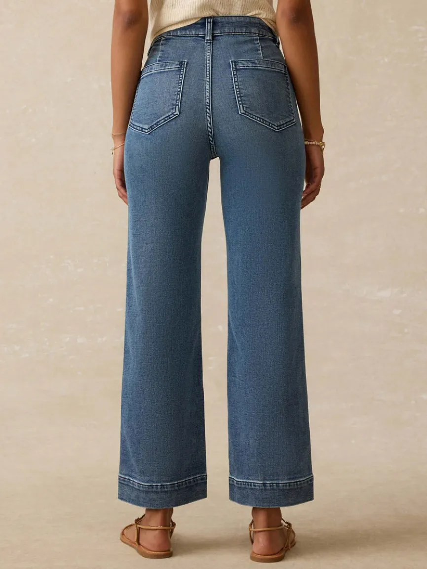 Faherty Brand Stretch Terry 5-Pocket Ankle Pant in Riverton