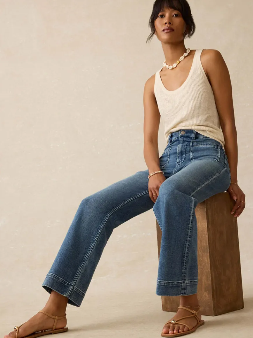 Faherty Brand Stretch Terry 5-Pocket Ankle Pant in Riverton