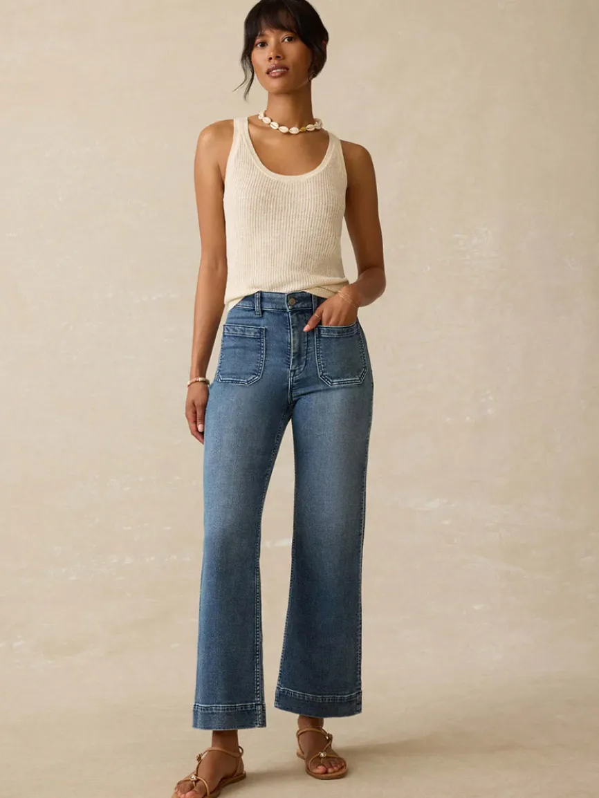 Faherty Brand Stretch Terry 5-Pocket Ankle Pant in Riverton