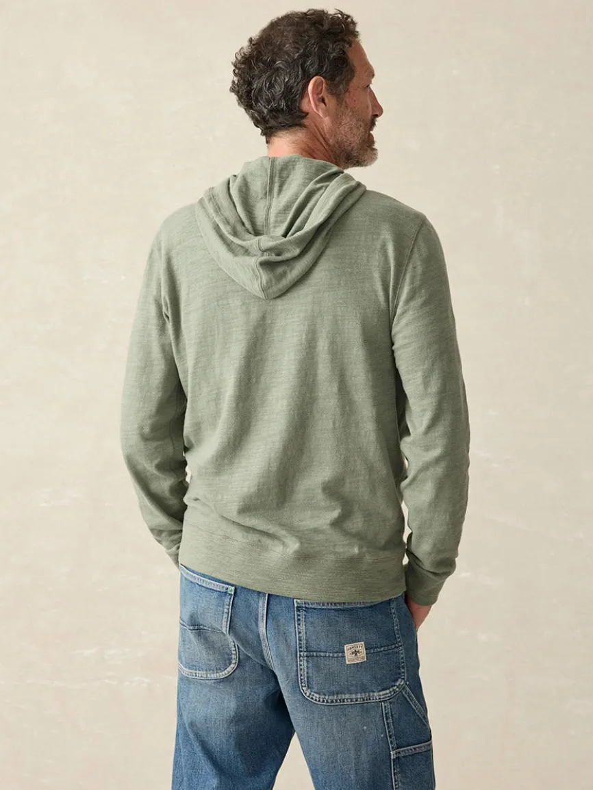 Faherty Brand Sunwashed Slub Hoodie in Clover Creek