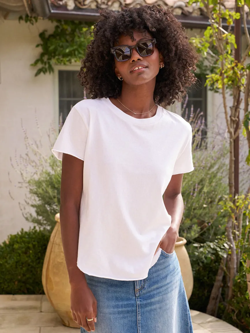 Frank & Eileen Theo Perfect Tee in White Heritage Jersey
