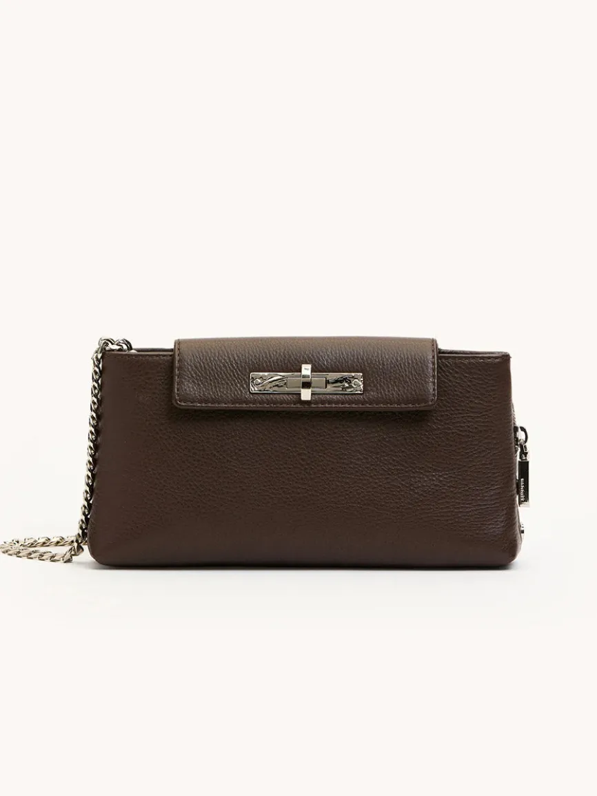 Hammitt Los Angeles Charlotte Small in Espresso Pebble/Silver