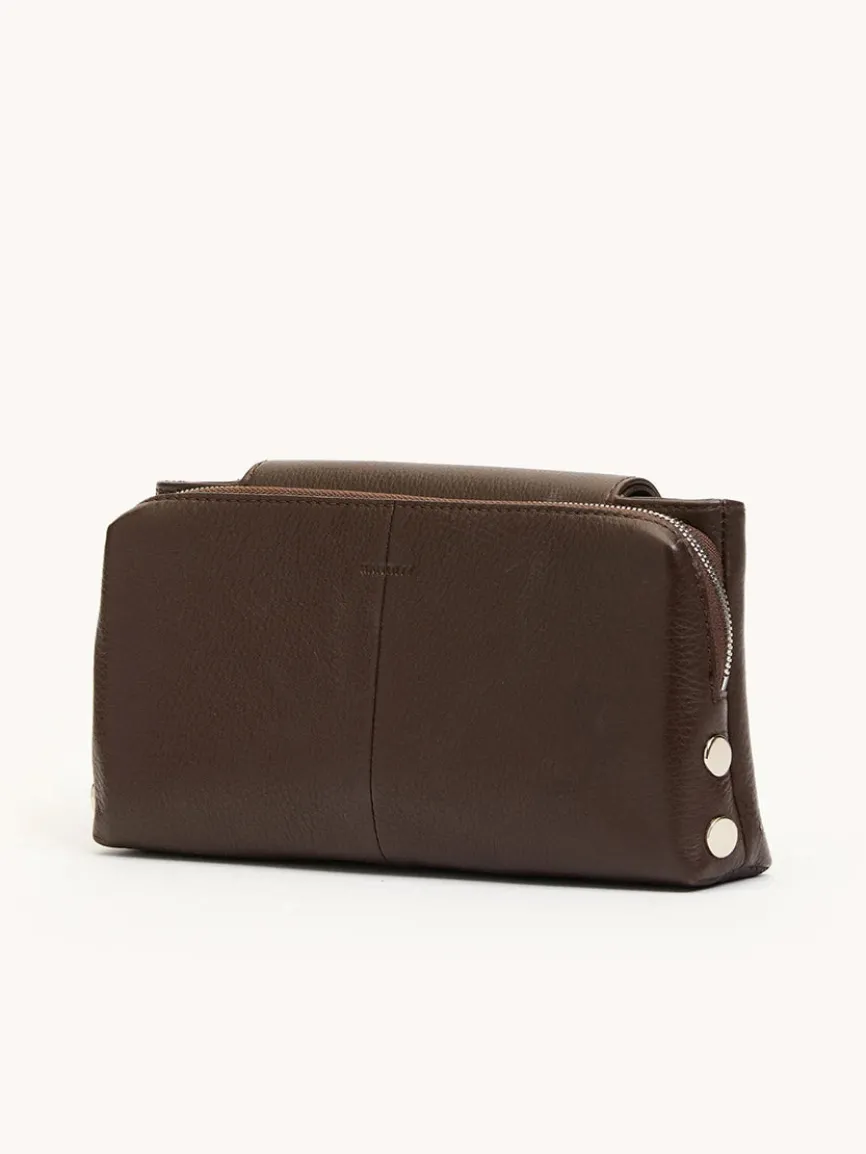 Hammitt Los Angeles Charlotte Small in Espresso Pebble/Silver