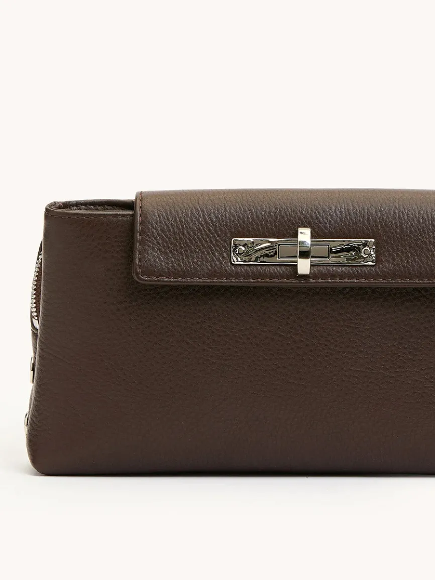 Hammitt Los Angeles Charlotte Small in Espresso Pebble/Silver