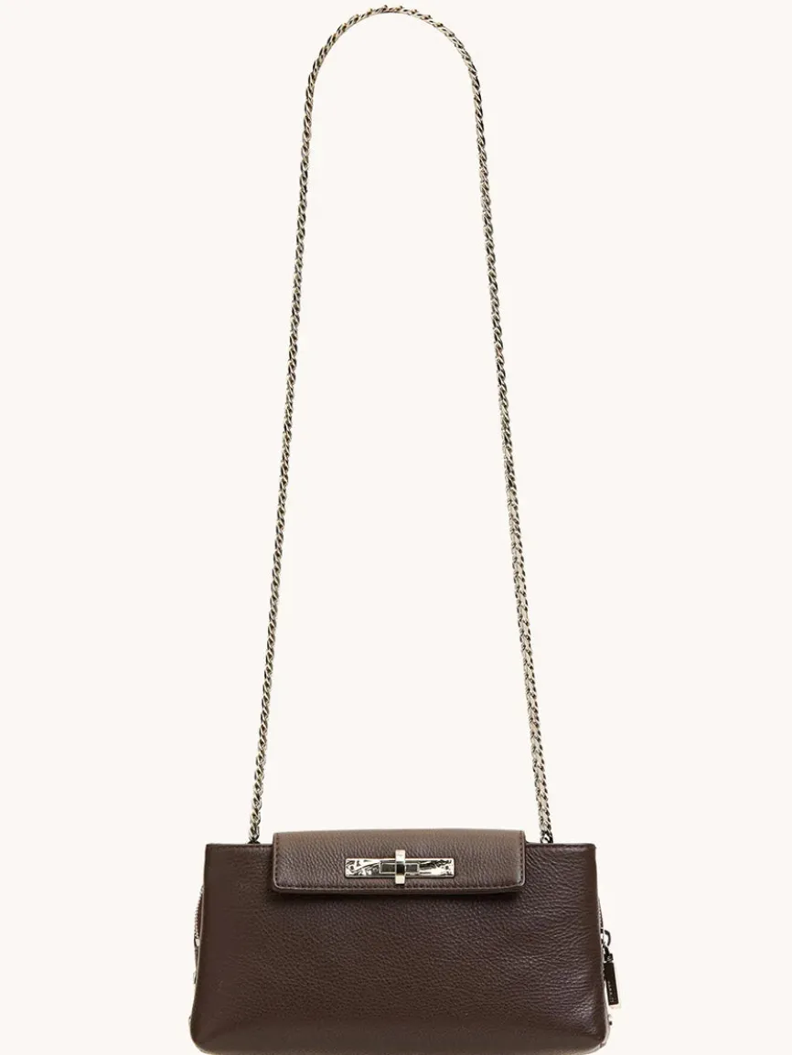 Hammitt Los Angeles Charlotte Small in Espresso Pebble/Silver