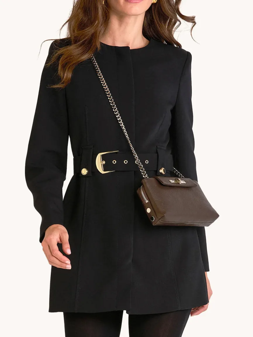 Hammitt Los Angeles Charlotte Small in Espresso Pebble/Silver