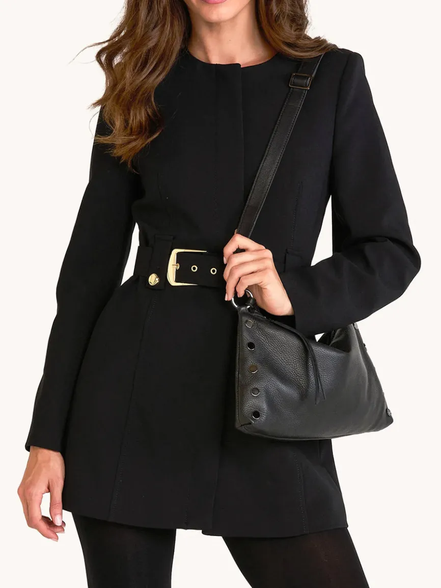 Hammitt Los Angeles Kyle Medium Shoulder Bag in Black/Gunmetal