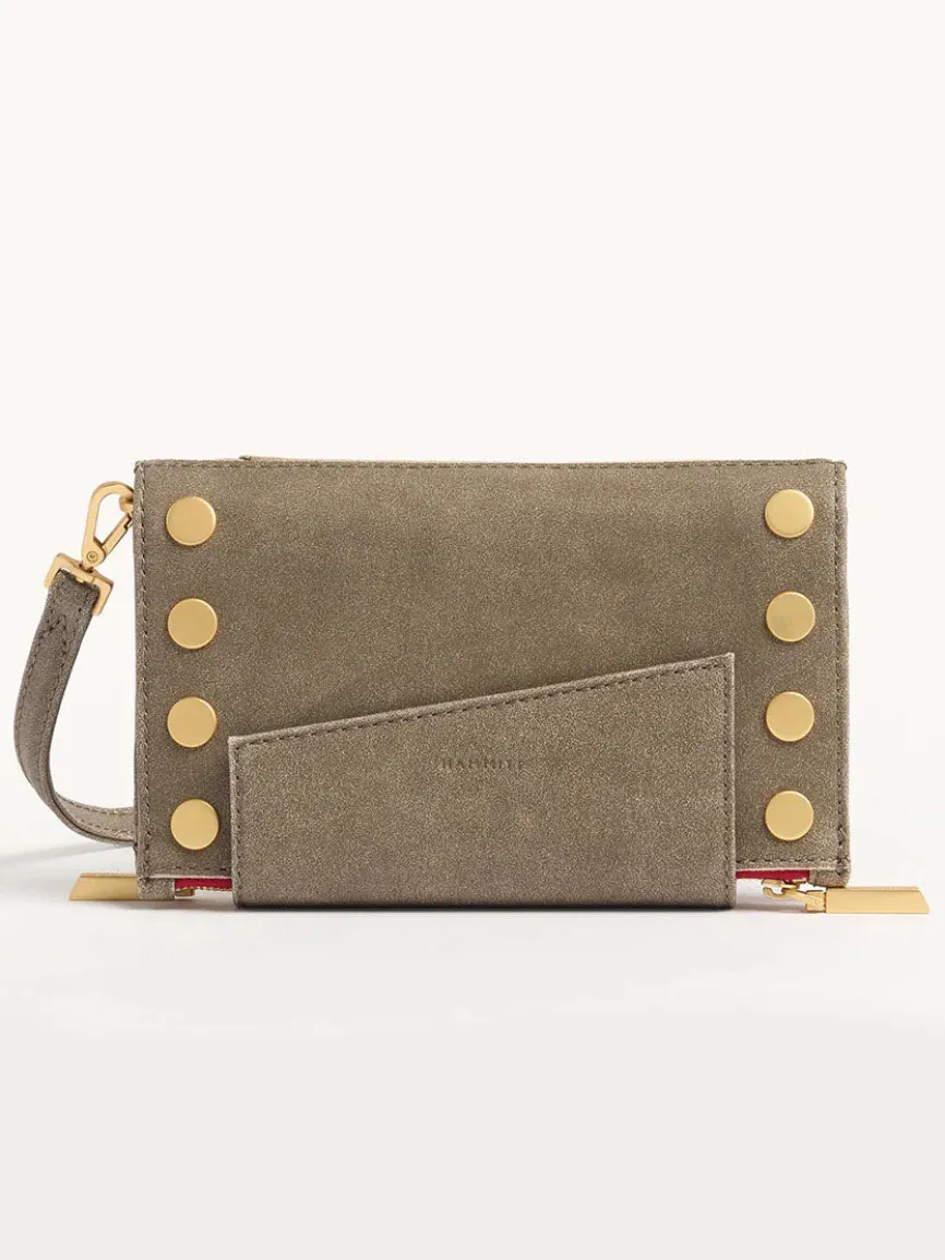 Hammitt Los Angeles Levy Clutch in Pewter/Brushed Gold