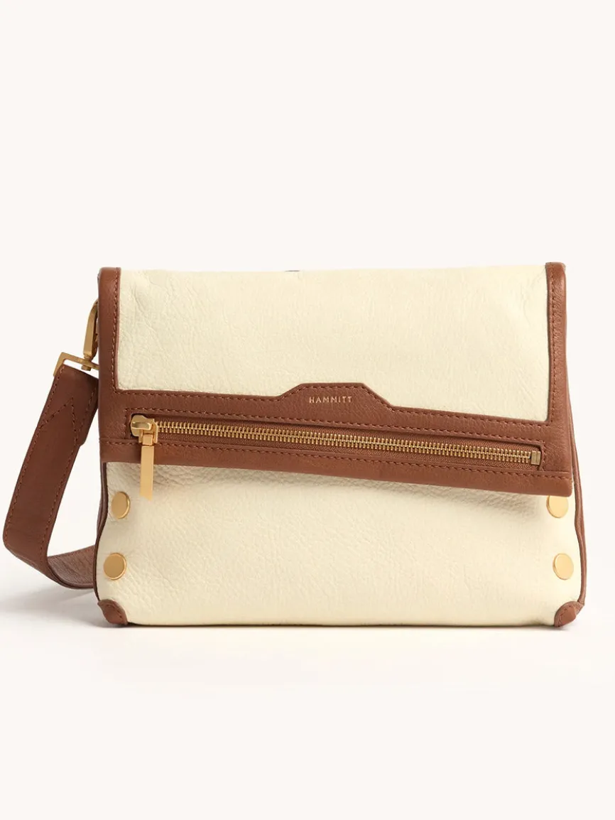 Hammitt Los Angeles VIP Medium Clutch in Courtyard Cream/Brushed Gold