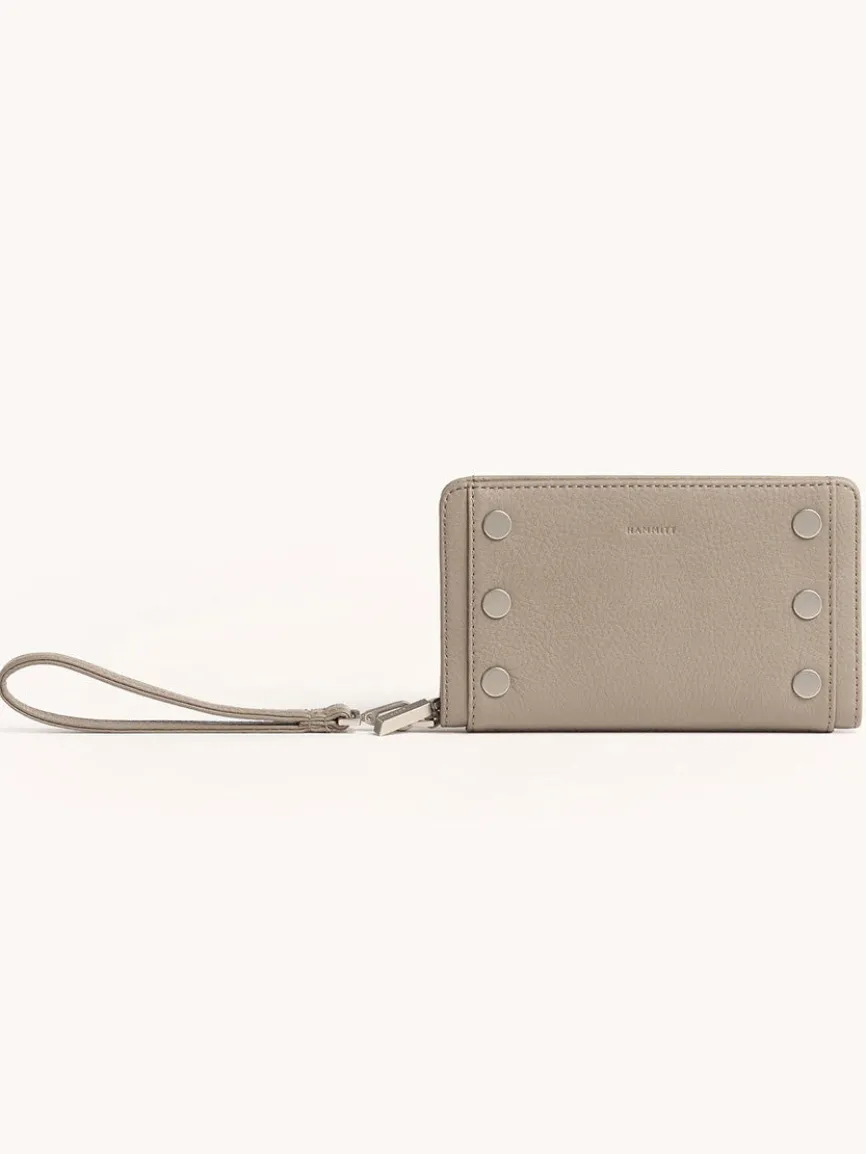 Hammitt Los Angeles Bryant Wallet in Pewter Pebble/Brushed Silver