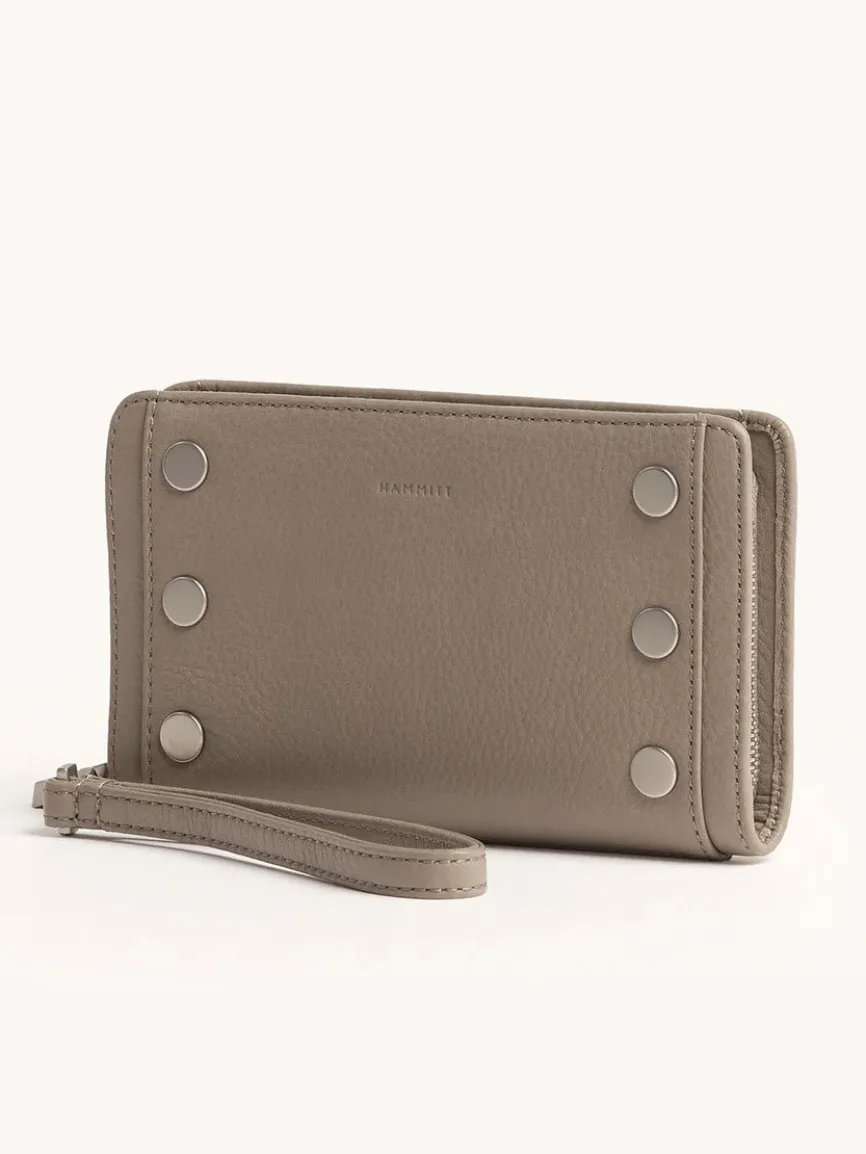 Hammitt Los Angeles Bryant Wallet in Pewter Pebble/Brushed Silver