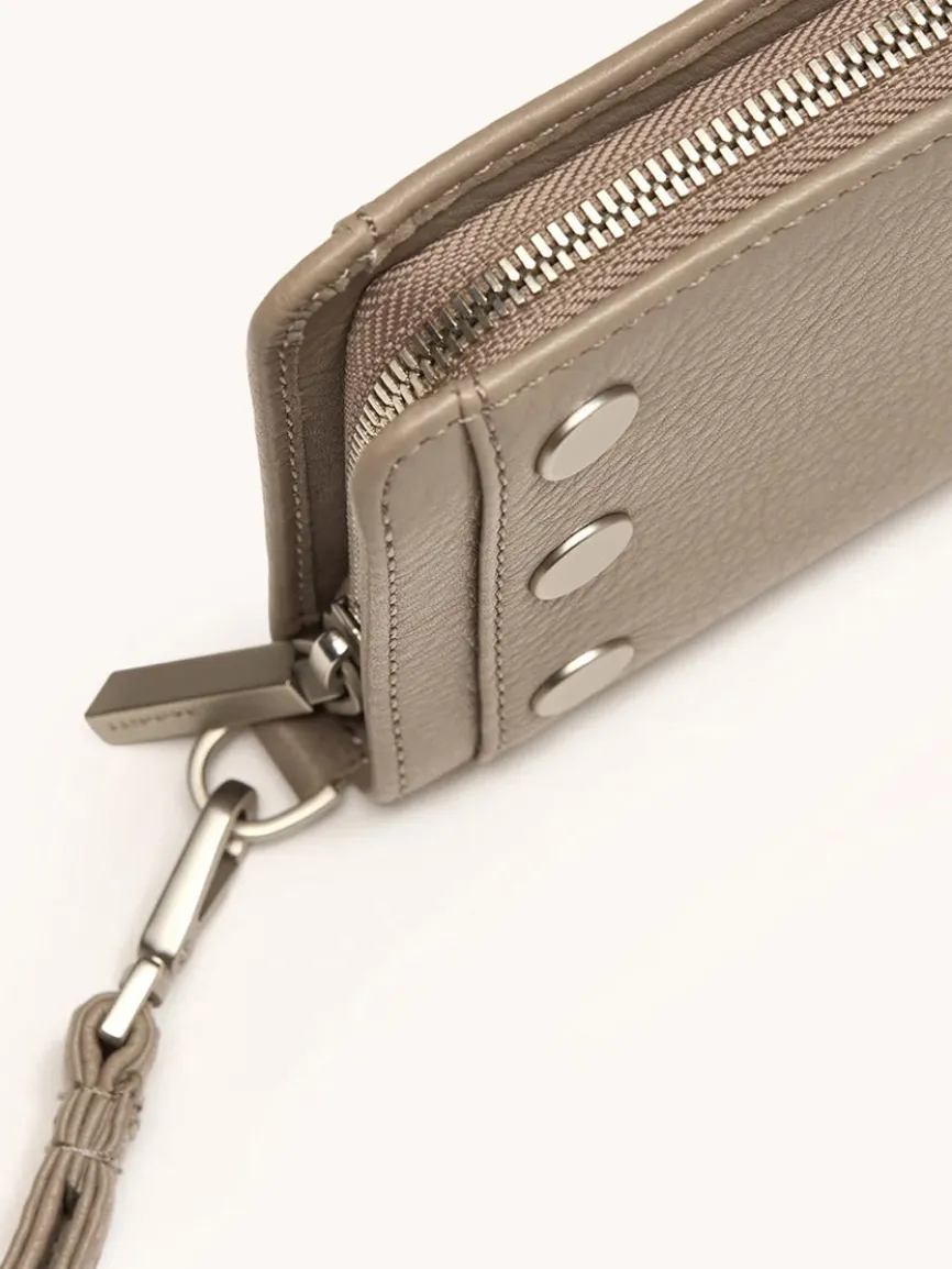 Hammitt Los Angeles Bryant Wallet in Pewter Pebble/Brushed Silver