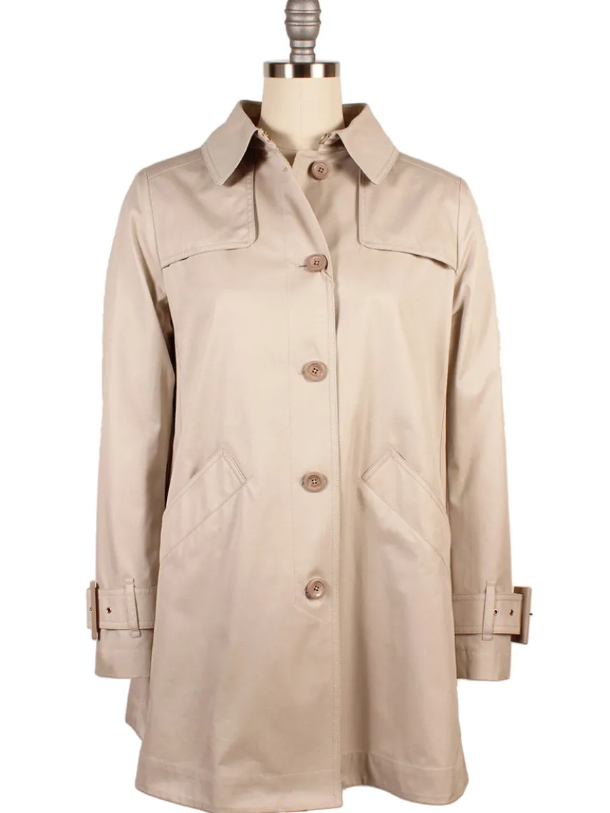 Herno Delon and Monogram Trench Coat in Champagne