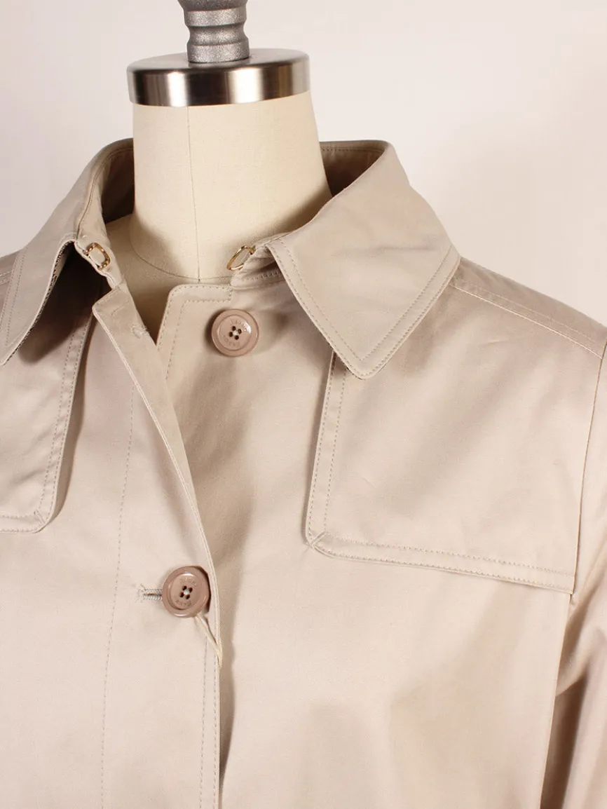 Herno Delon and Monogram Trench Coat in Champagne