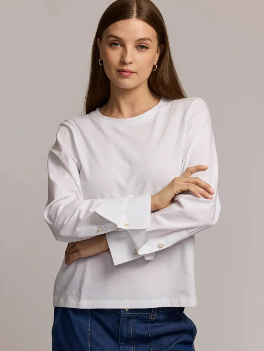 Hinson Wu Reagen Long Sleeve Foundation Layer in White