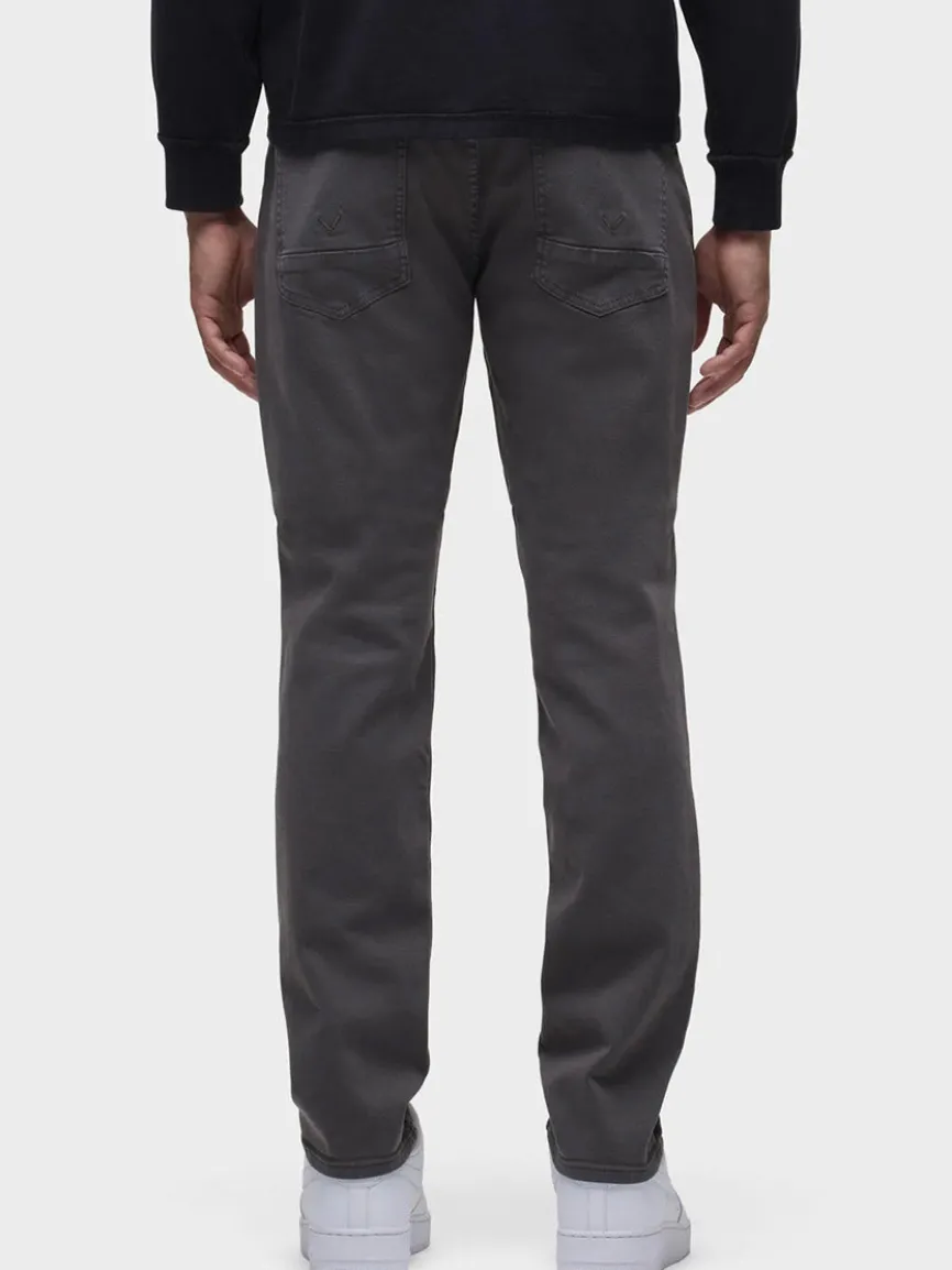 Hudson Blake Slim Straight Twill Pant in Grey