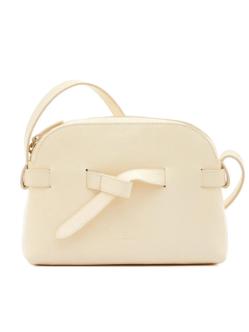 Il Bisonte Elisa Crossbody in White Cowhide Leather