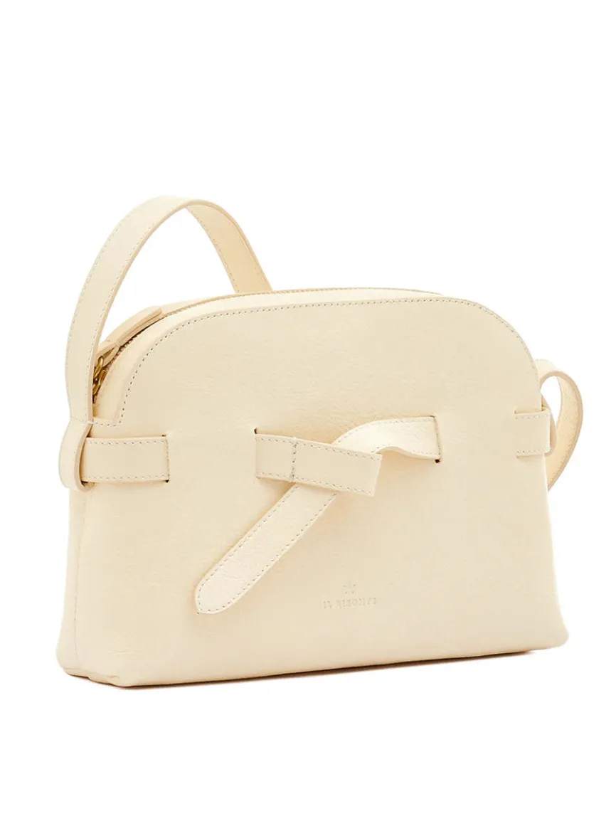 Il Bisonte Elisa Crossbody in White Cowhide Leather