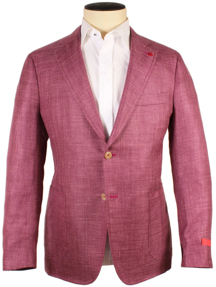 Isaia Capri Sport Jacket in Berry