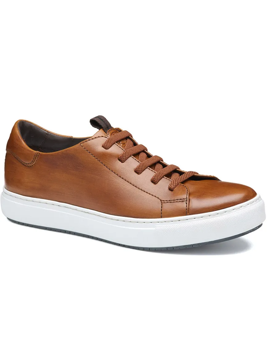 J & M Collection Anson Lace-to-Toe in Brown Hand-Stained Calfskin