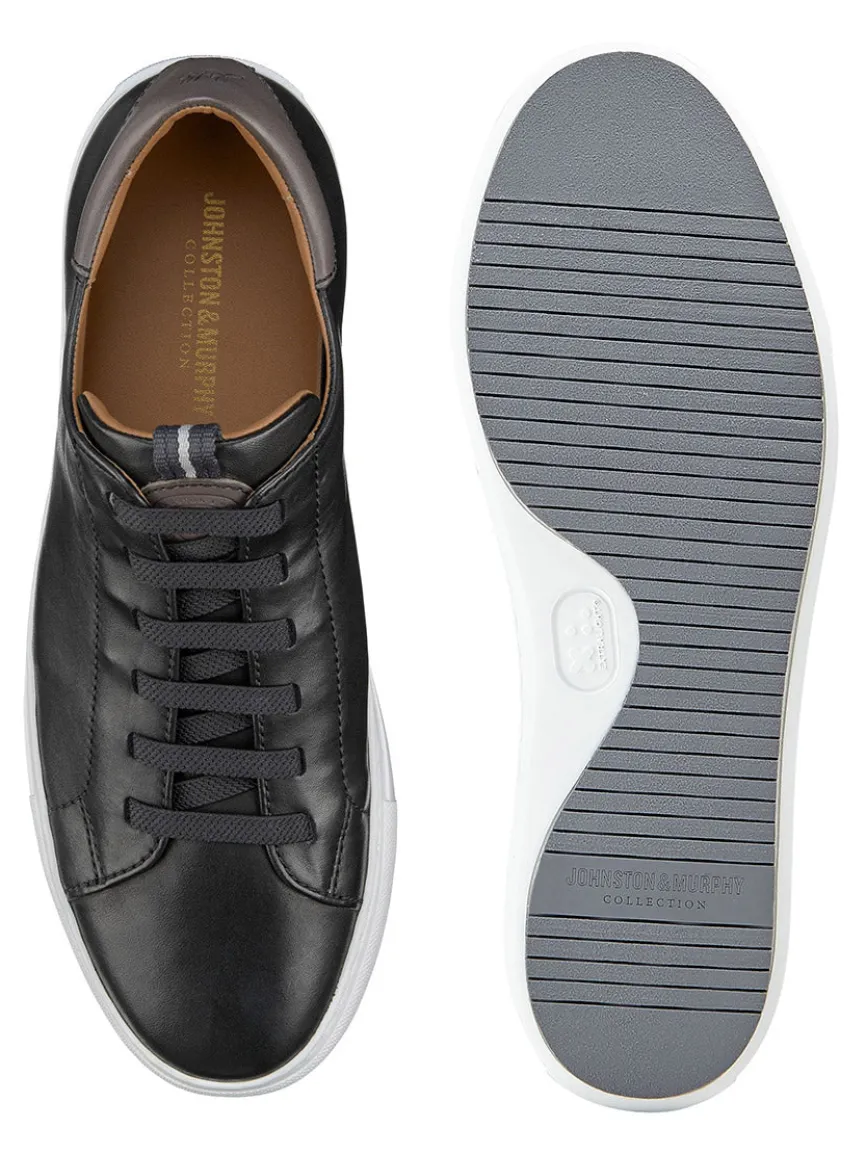 J & M Collection Anson Lace-to-Toe in Black Sheepskin