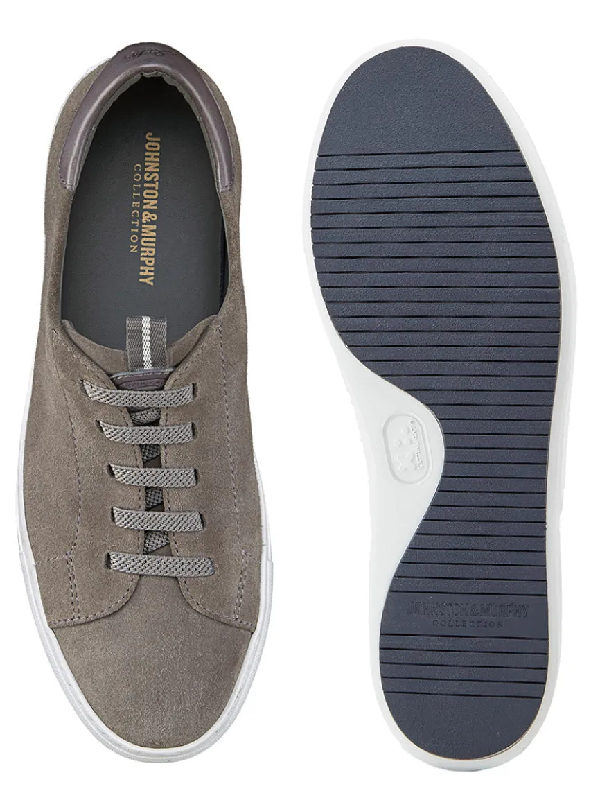 J & M Collection Anson Lace-to-Toe in Grey English Suede