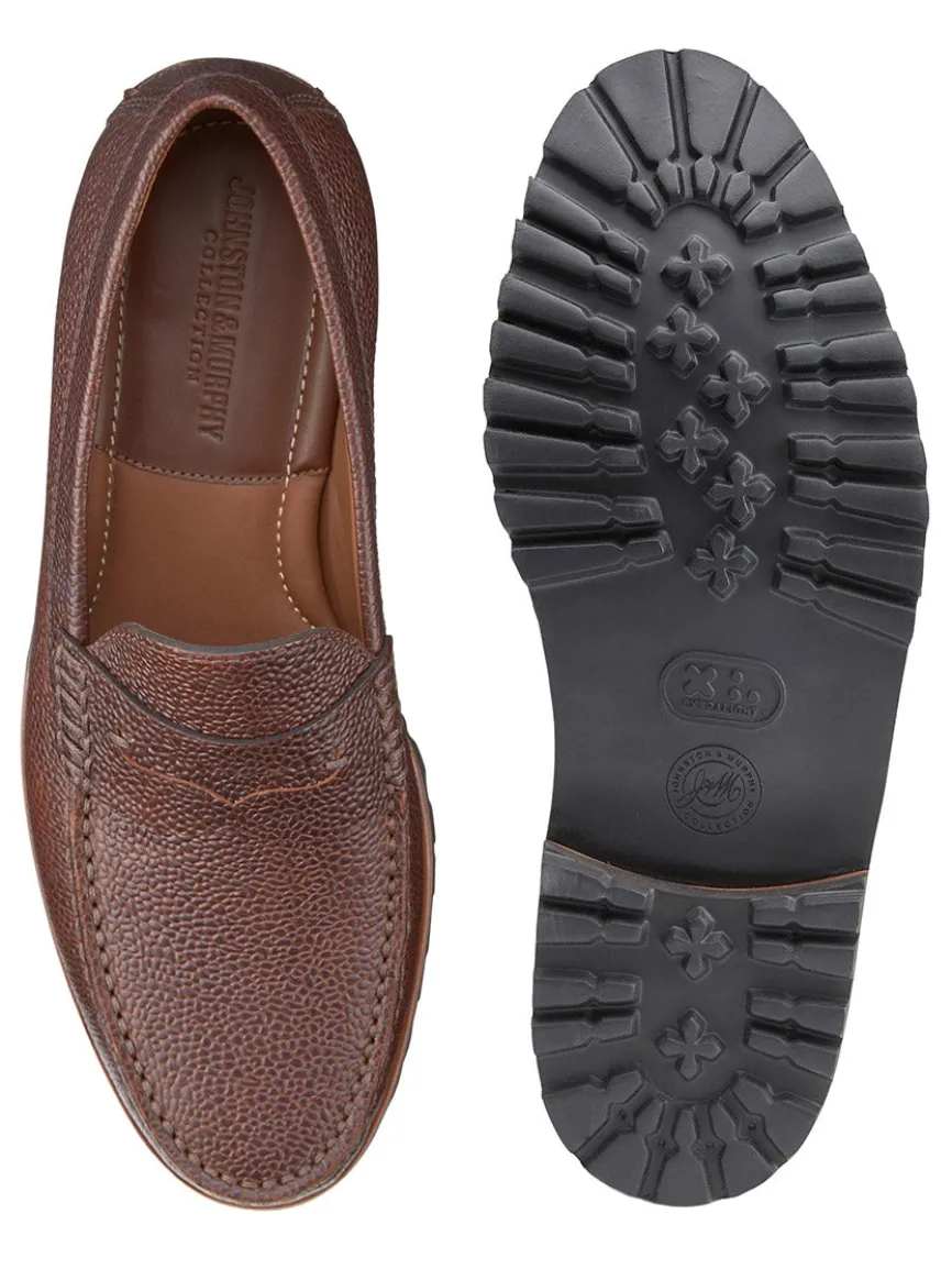 J & M Collection Baldwin Lug Penny in Mahogany Scotch Grain