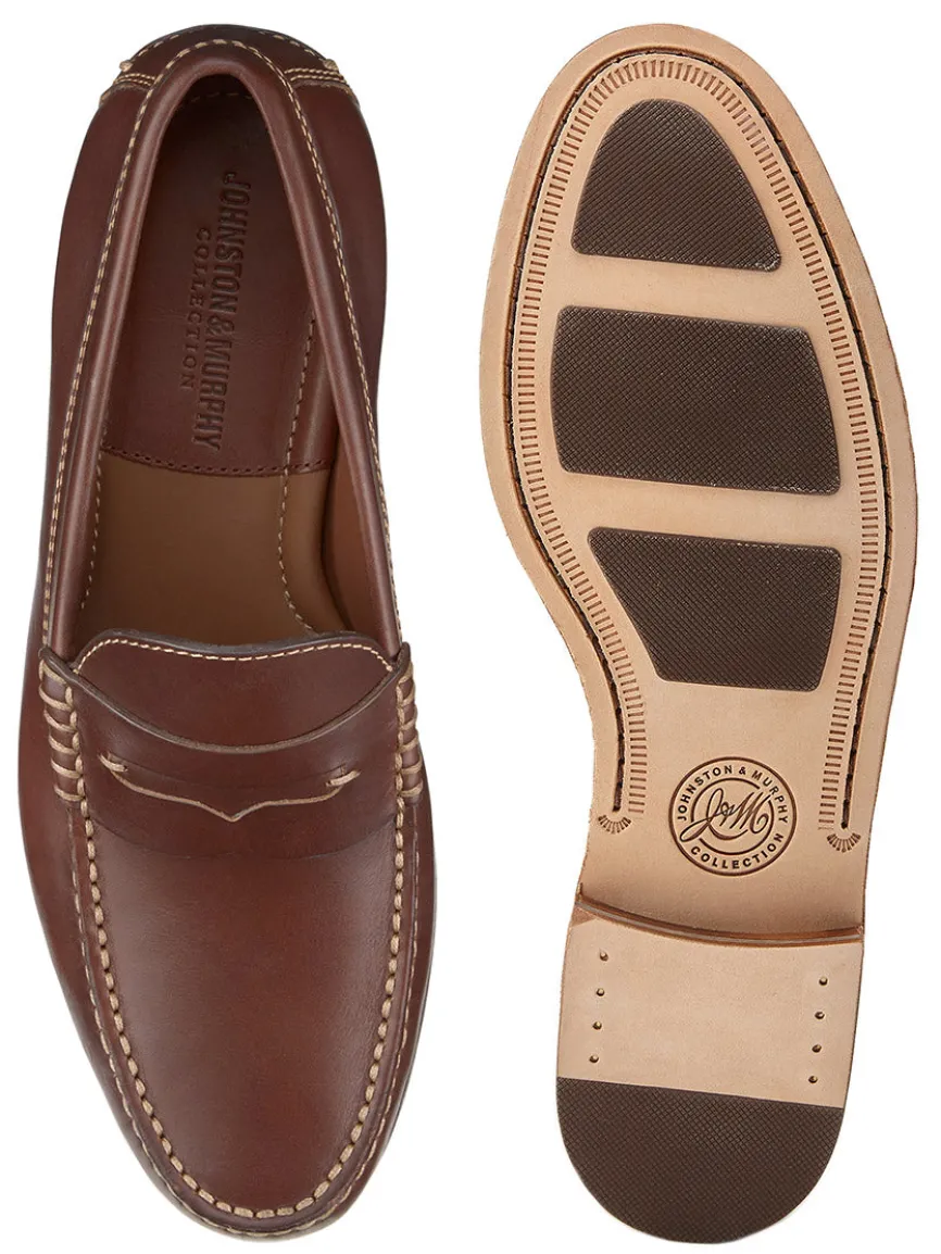 J & M Collection Baldwin Penny in Brandy American Full Grain