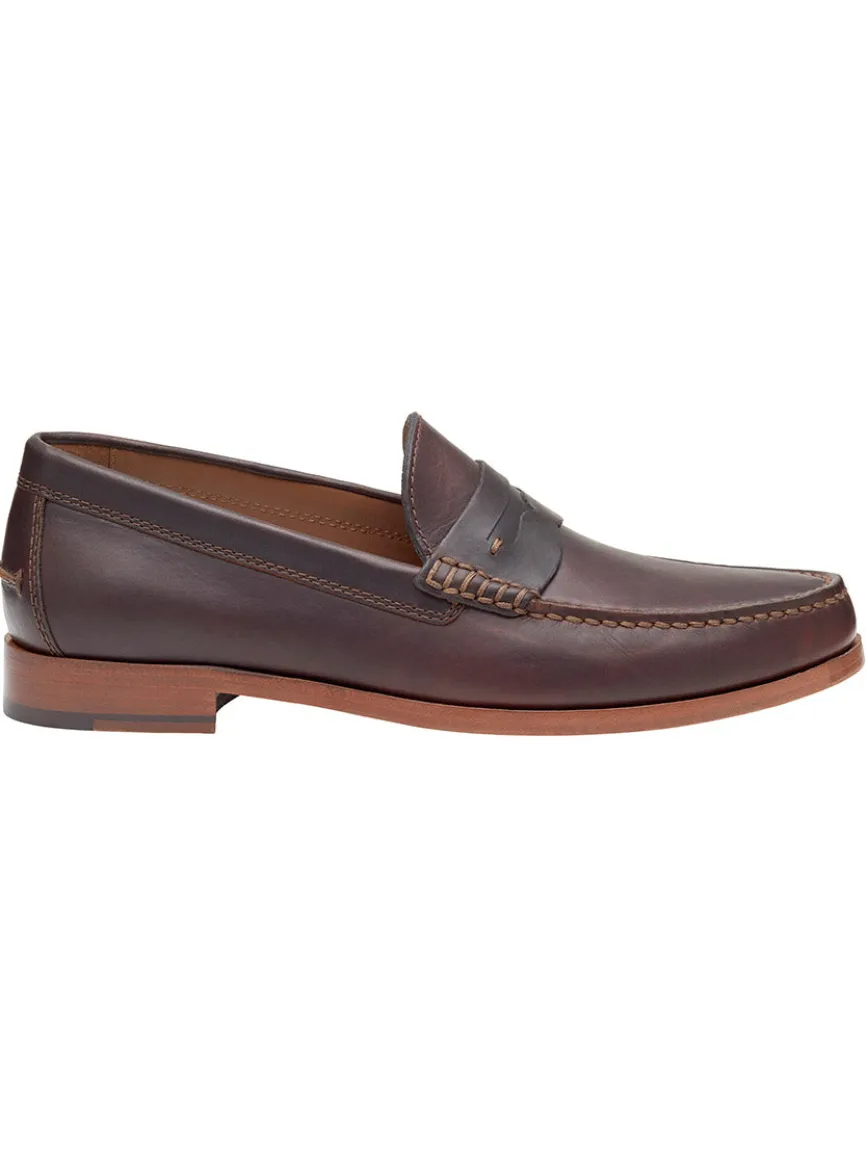 J & M Collection Baldwin Penny in Dark Brown English Full Grain