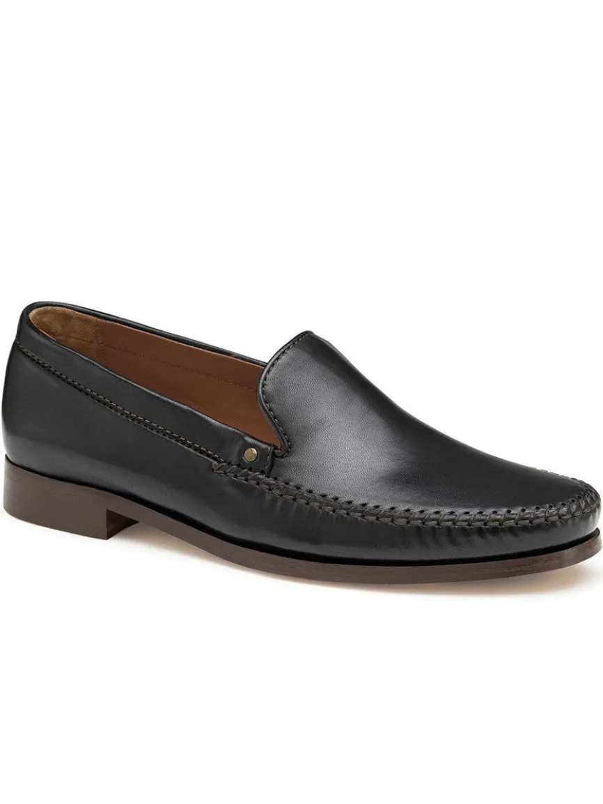 J & M Collection Baldwin Whipstitch Venetian in Black Sheepskin