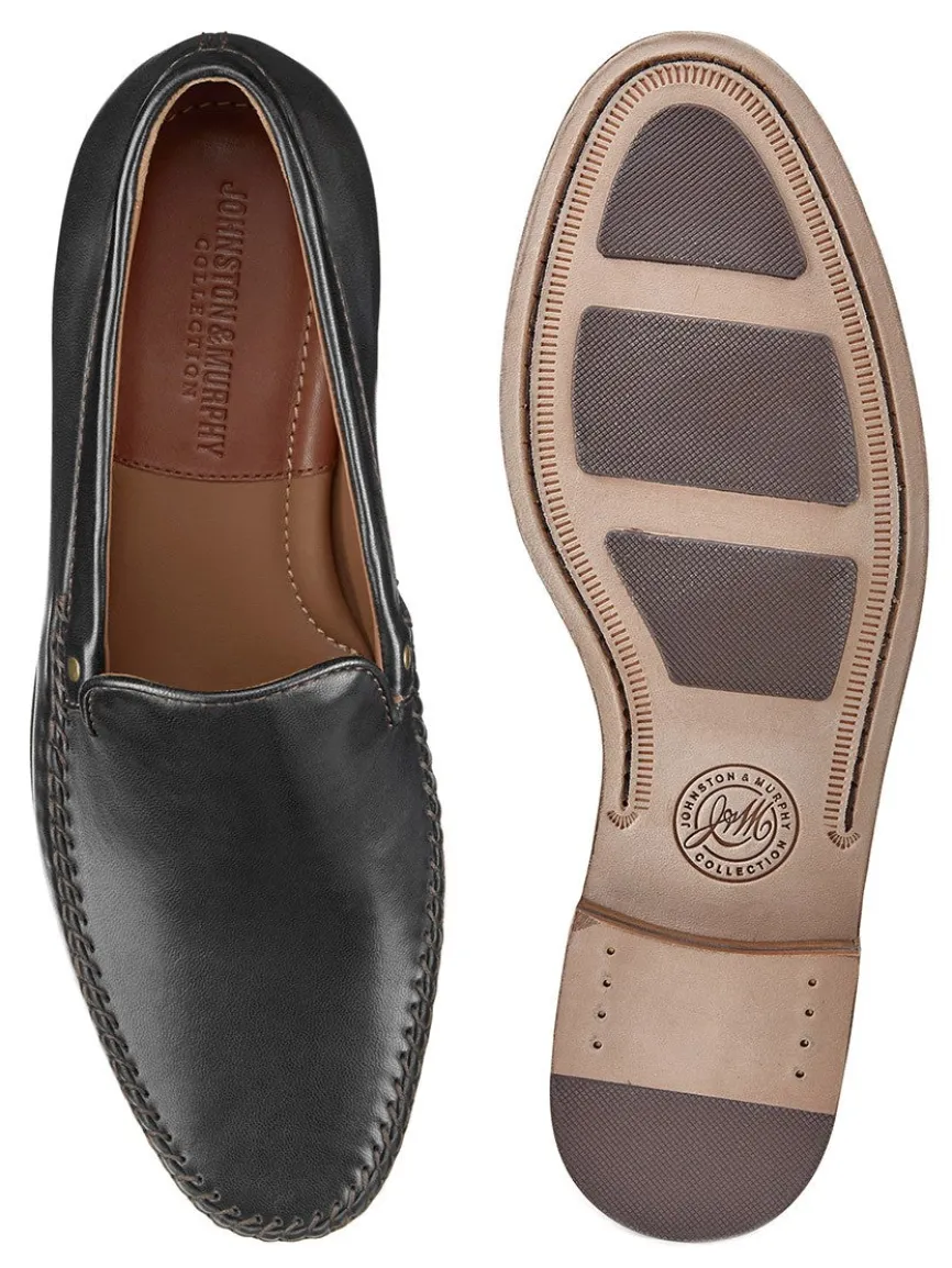 J & M Collection Baldwin Whipstitch Venetian in Black Sheepskin