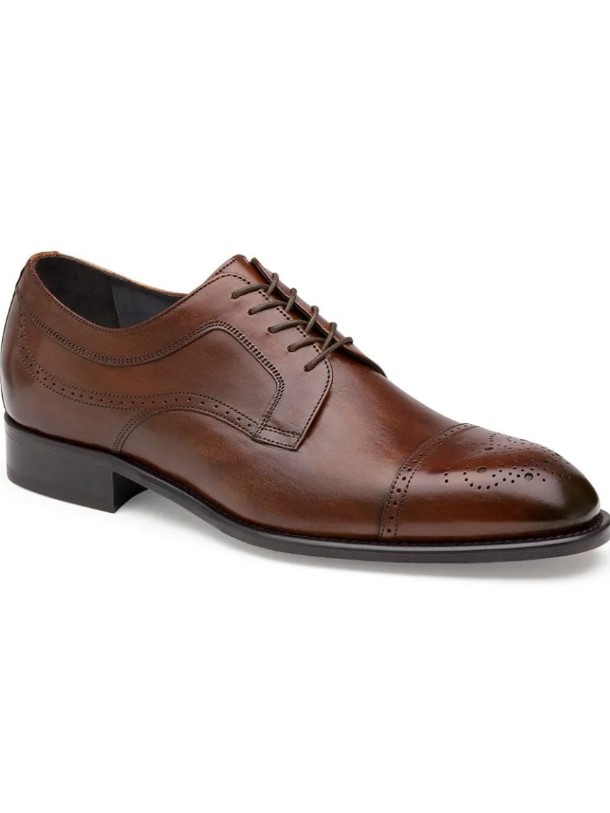 J & M Collection Ellsworth Cap Toe in Brown Italian Calfskin
