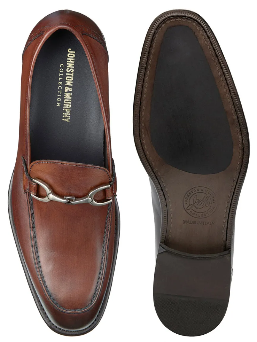 J & M Collection Ellsworth Bit in Brown Italian Calfskin