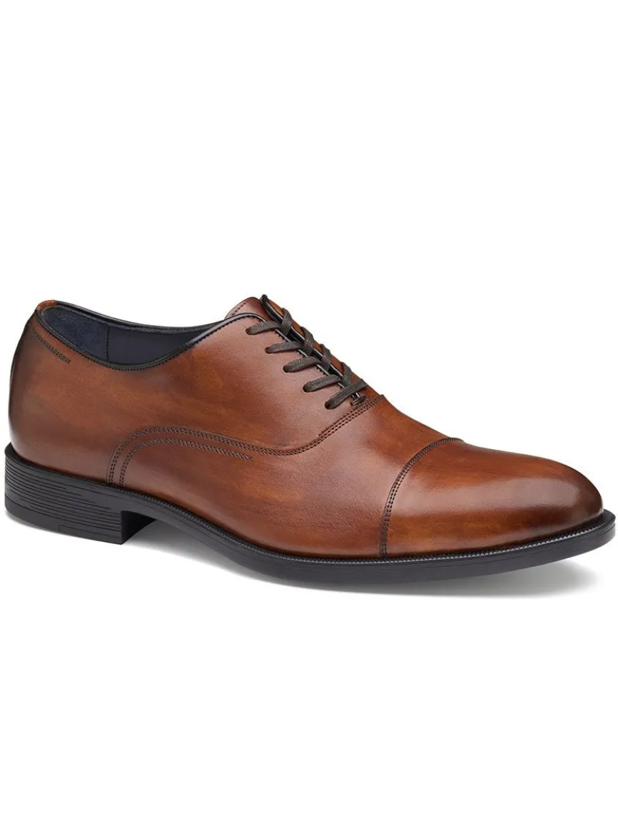 J & M Collection Flynch Cap Toe in Tan Italian Calfskin