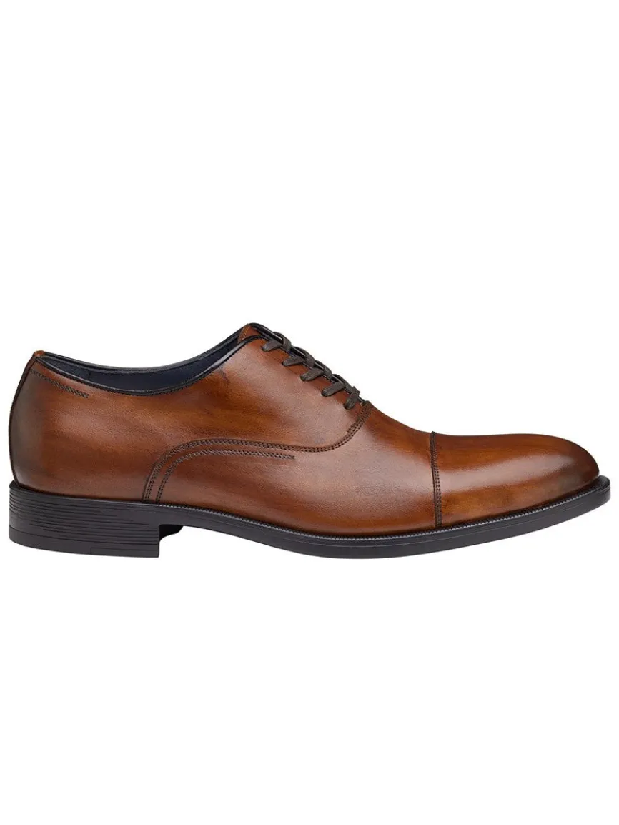 J & M Collection Flynch Cap Toe in Tan Italian Calfskin